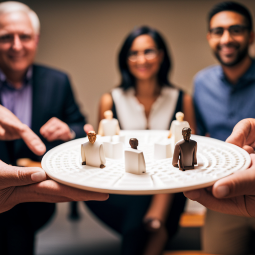 An image of a diverse group of people sitting around a table, each enjoying a unique 3D printed dish that represents their cultural background