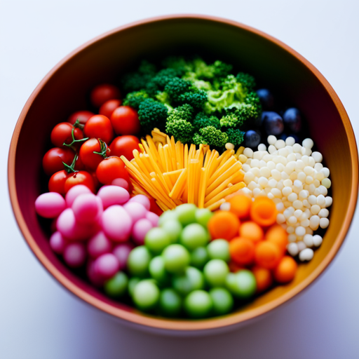 An image of a 3D printed bowl filled with a colorful assortment of leftover food, such as vegetables, grains, and proteins, to showcase creative and sustainable use of leftovers in 3D printed dishes